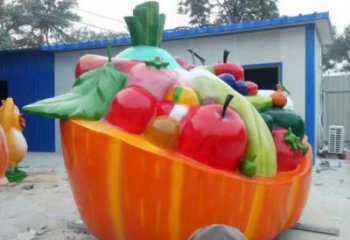 城市果籃雕塑供求，水景雕塑，南瓜果籃雕塑制造商
