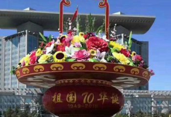 中式花籃雕塑批發(fā)，慶典系列，商場慶典花籃雕塑供需