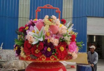 花籃雕塑制造商，露天雕塑，旅游區花籃雕塑訂做