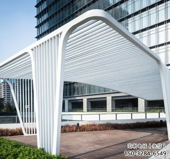 標志型景觀不銹鋼廊架雕塑