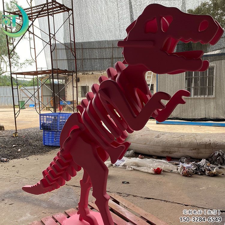 大型恐龍雕塑常用，戶外擺放，恐龍骨架雕塑展示