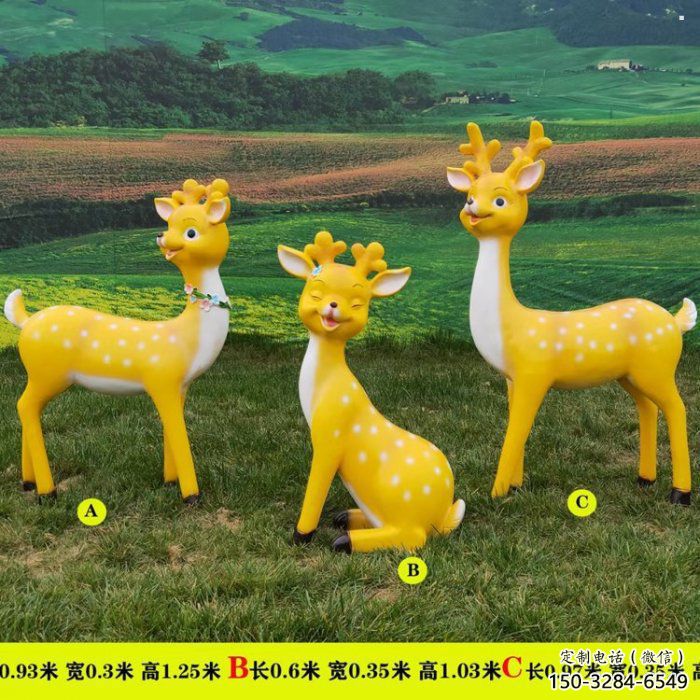 小鹿雕塑生產，動漫構件，卡通小鹿雕塑通用