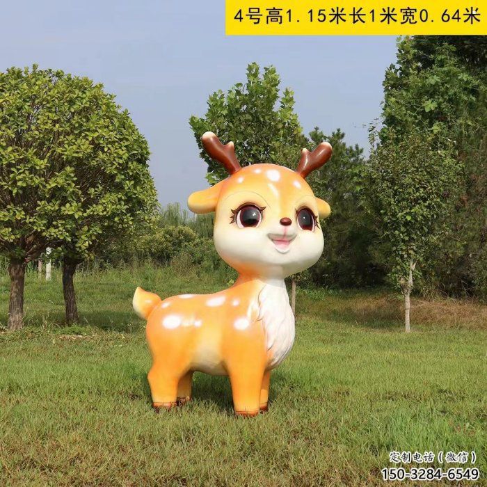 藝術(shù)小鹿雕塑優(yōu)選，城市裝飾，卡通小鹿雕塑訂做