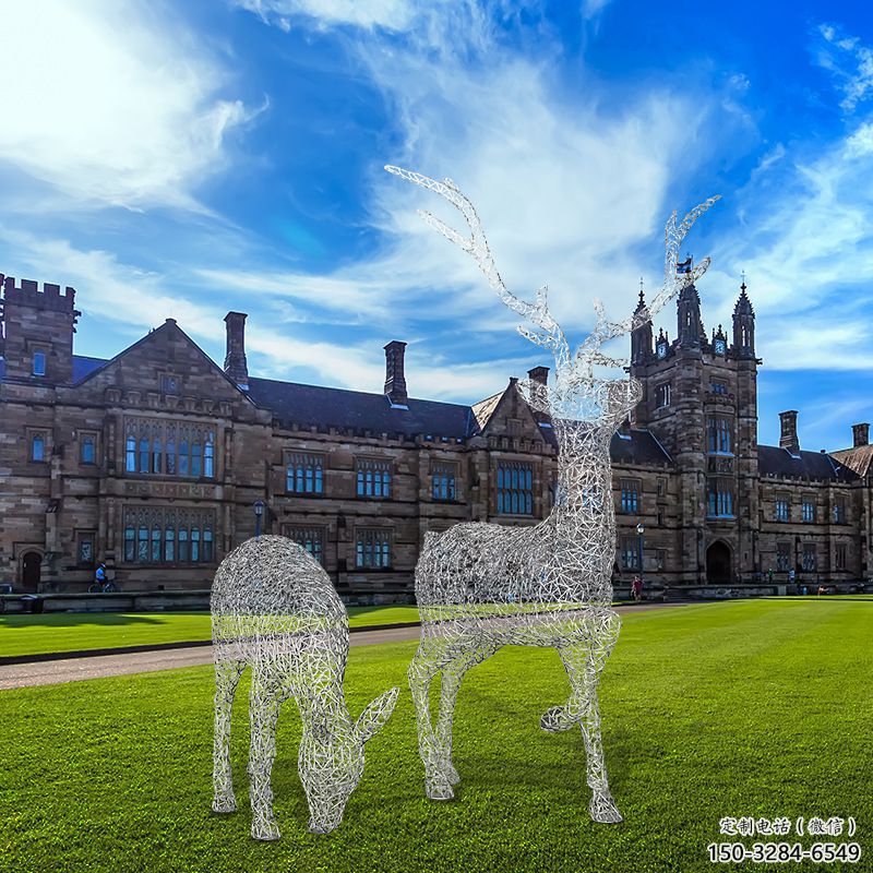 小鹿雕塑供給，中式工藝，鏤空藝術小鹿雕塑精品