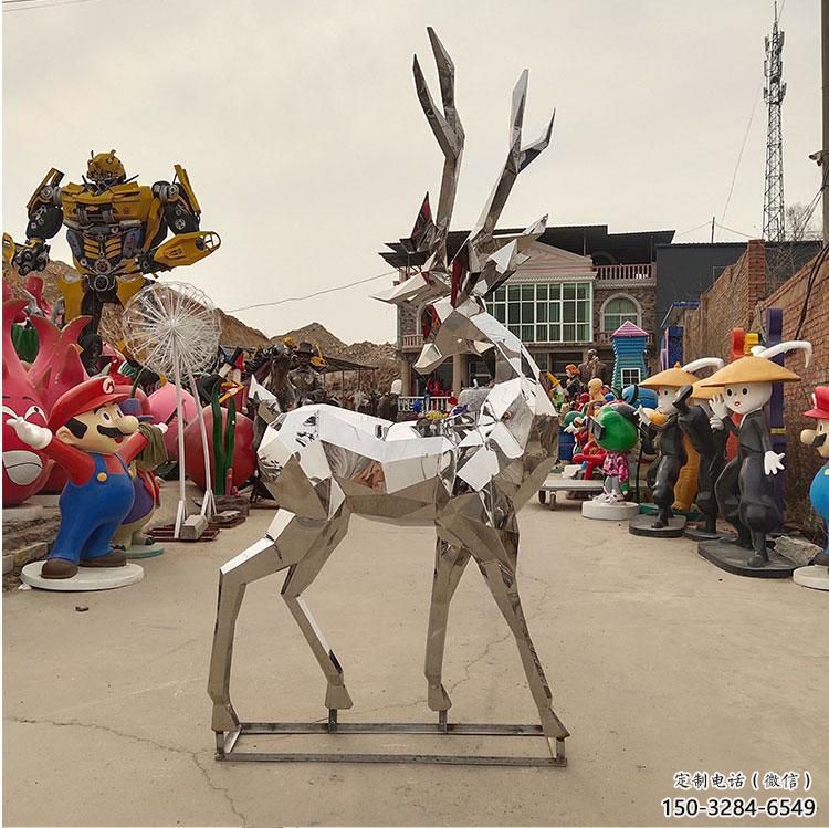 小鹿雕塑供求，動物雕塑，切面藝術小鹿雕塑優選