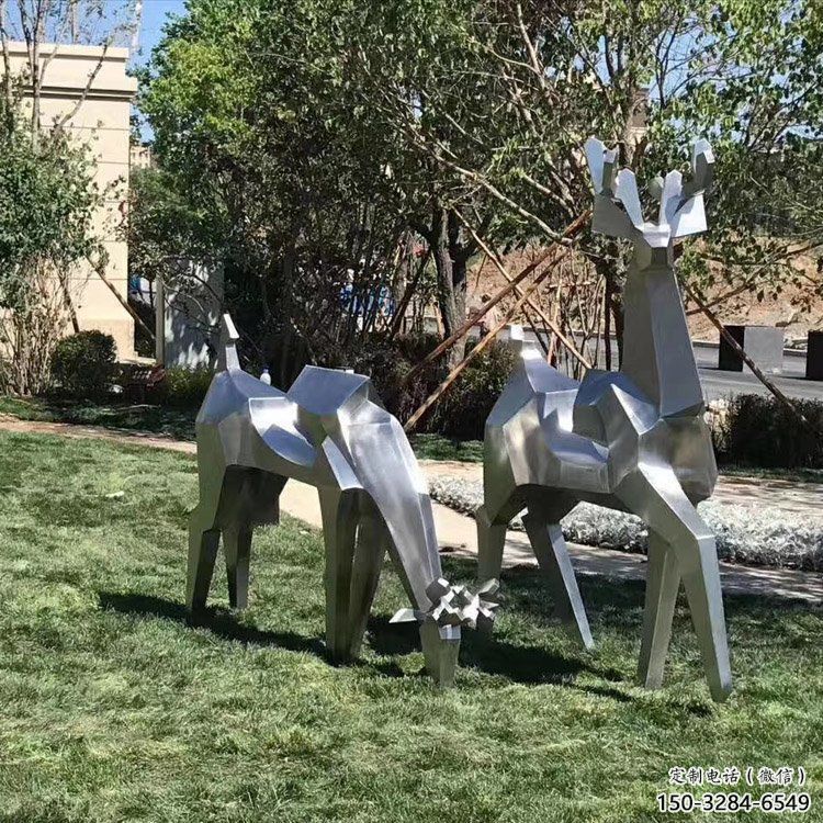 小鹿雕塑精選，街頭藝術(shù)，公園切面小鹿雕塑承接