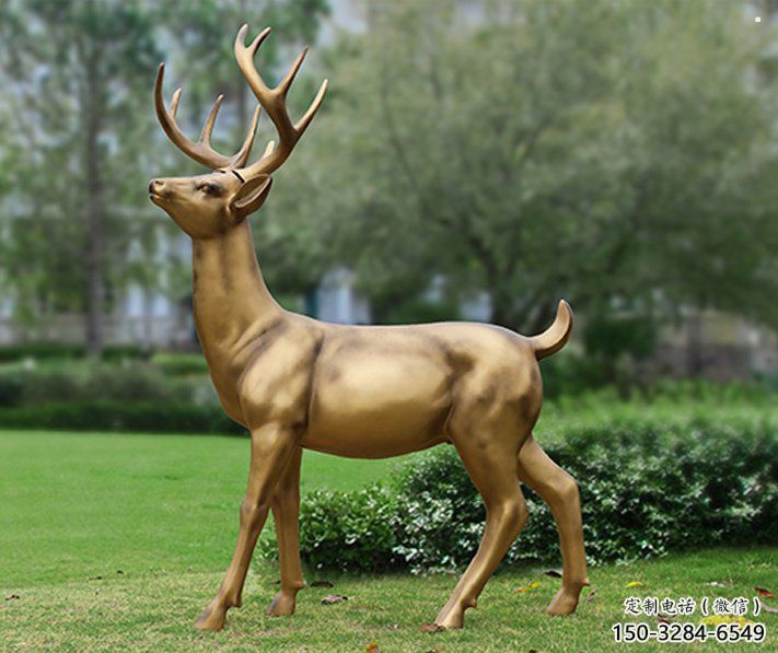梅花鹿銅雕塑精品，小區雕塑，景觀梅花鹿銅雕塑提供