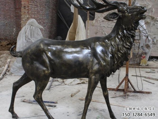 銅小鹿雕塑精選，鑄銅制作，小鹿銅雕塑標準