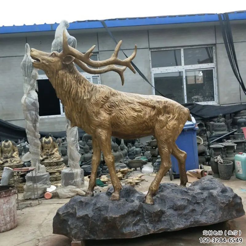 銅小鹿雕塑選用，透雕系列，現(xiàn)代小鹿銅雕塑優(yōu)價