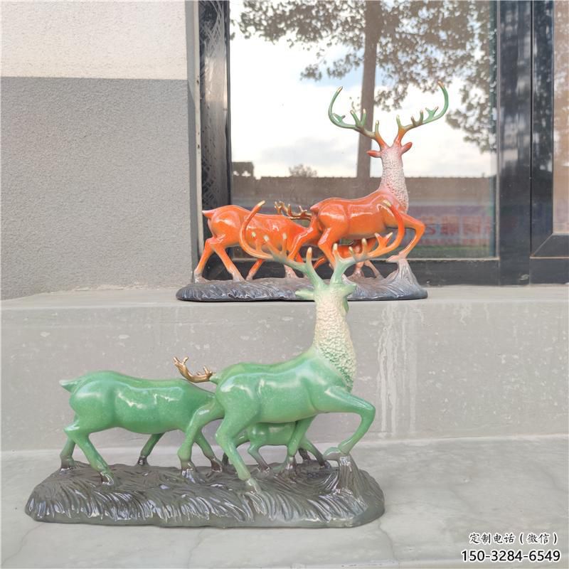 銅小鹿雕塑優選，陸地擺件，景觀小鹿銅雕塑制作