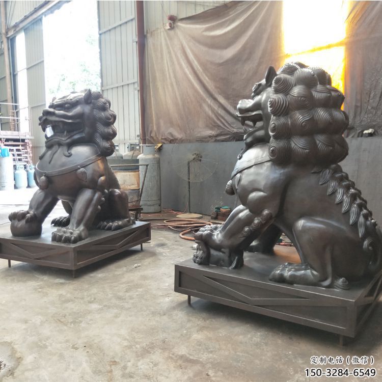 景區(qū)獅子雕塑通用，陸地擺件，各類蹲獅雕塑點擊