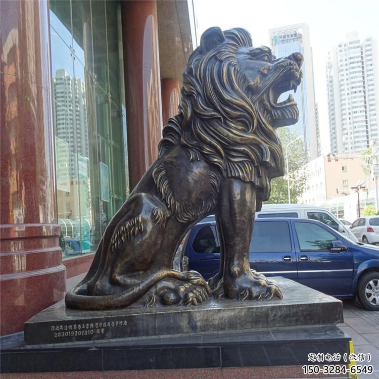 獅子雕塑訂做，城市雕塑，景觀趴獅雕塑制作