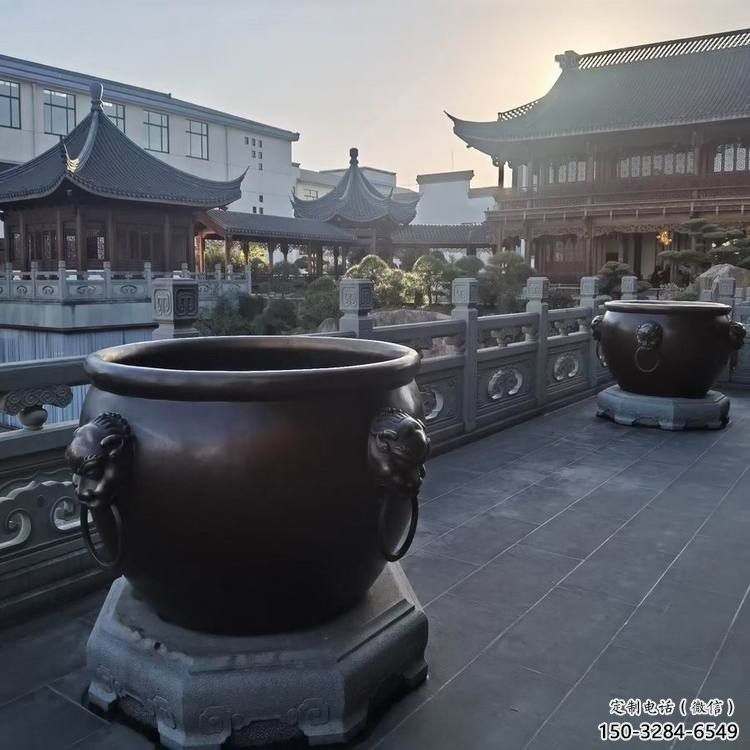 寺院鐵缸景觀雕塑