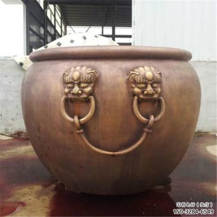 戶外紫銅缸銅雕塑