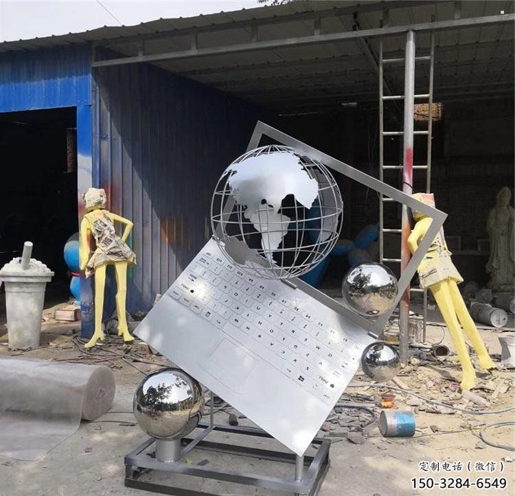 地球儀雕塑通用，花園小品，廣場筆記本地球儀雕塑優價