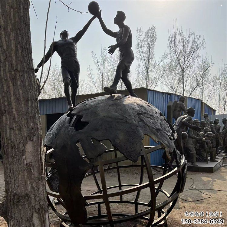 地球儀雕塑精選，景區雕塑，景觀地球儀人物雕塑提供