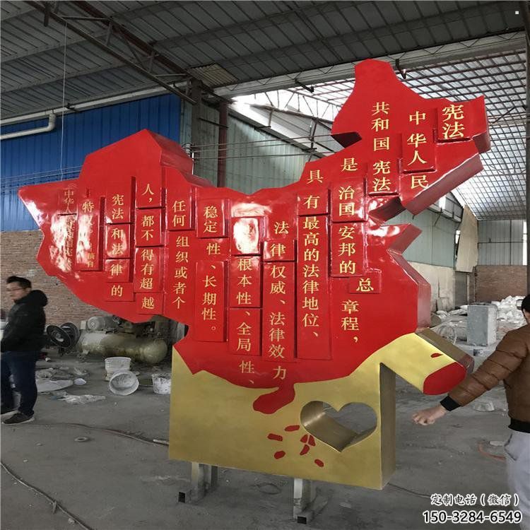 地圖雕塑制作，陸地擺件，不銹鋼地圖雕塑制造廠家