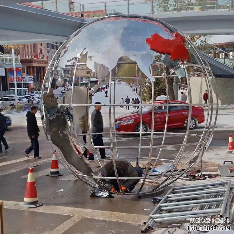 地球儀雕塑供需，標(biāo)識(shí)雕塑，鏡面地球儀雕塑制造商