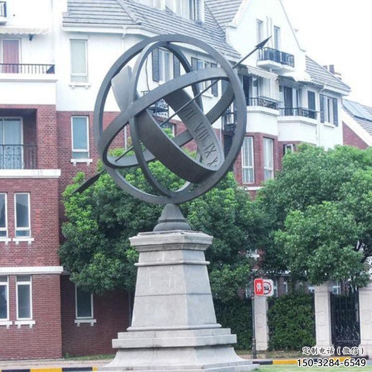 地球儀雕塑預定，小區擺件，現代地球儀雕塑精品