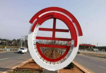 宣傳主題雕塑制作廠家，藝術(shù)形象標(biāo)識(shí)，地標(biāo)美陳雕塑