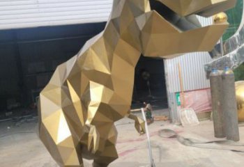 景觀恐龍雕塑承接，城市裝飾，大型幾何恐龍雕塑公司