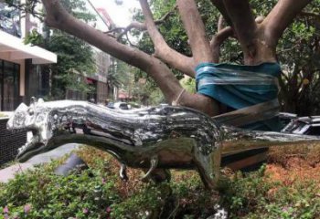 恐龍雕塑供需，圓雕系列，鏡面恐龍雕塑制造商