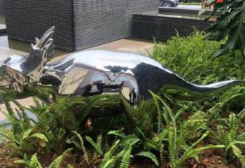 藝術恐龍雕塑觀賞型，街景小品，鏡面恐龍雕塑主題常用