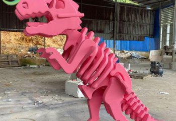 抽象恐龍雕塑提供，多彩藝術，中式恐龍骨架雕塑通用