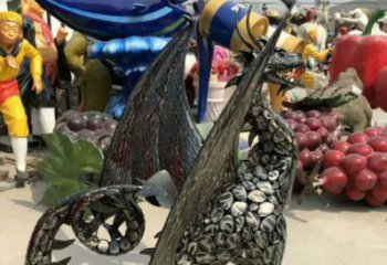 鐵藝恐龍雕塑制造商，室外軟裝，鐵藝恐龍雕塑制作