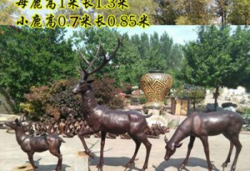 園林小鹿雕塑供給，景區(qū)雕塑，仿銅小鹿雕塑優(yōu)選