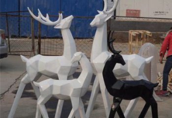 抽象小鹿雕塑預定，幾何雕塑，抽象小鹿雕塑廠家