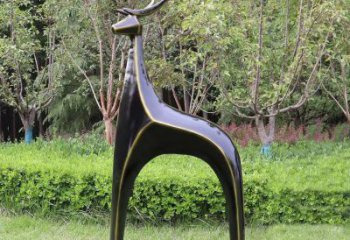 小鹿方案供應(yīng)，圓雕體系，抽象小鹿雕塑制作