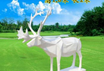 藝術(shù)小鹿雕塑選定，切面工藝，景觀小鹿雕塑預(yù)定