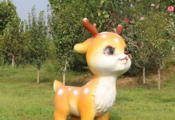 小鹿雕塑定價(jià)，彩繪工藝，卡通小鹿雕塑制作