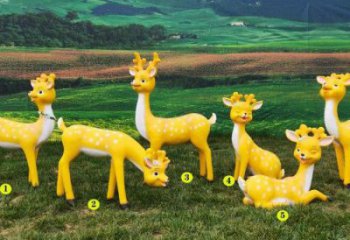 小鹿系列供應，城市裝飾，彩色卡通小鹿雕塑優選