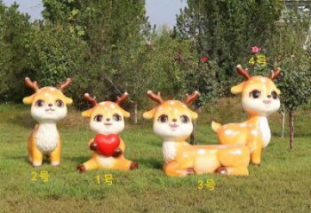 小鹿系列優選，陸地擺件，卡通小鹿雕塑供給