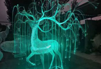 梅花鹿雕塑供應，花園小品，酒店燈光梅花鹿雕塑展品