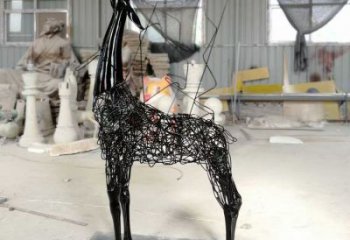 小鹿雕塑生產，透雕系列，鏤空鋼絲小鹿雕塑生產商