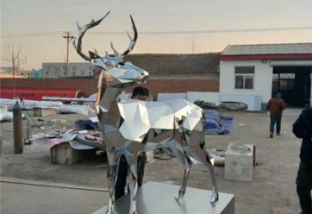 小鹿雕塑供求，景觀雕塑，切面小鹿雕塑制造商