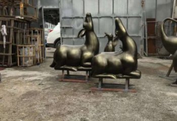 小鹿雕塑選用，鍛造工藝，藝術抽象銅鹿雕塑標準