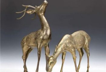 銅小鹿雕塑選用，景觀雕塑，鑄銅小鹿銅雕塑標準
