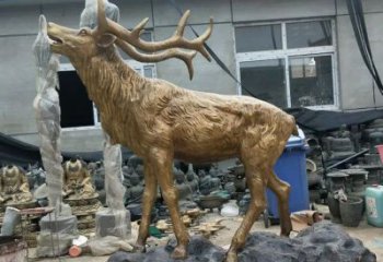 銅小鹿雕塑選用，透雕系列，現代小鹿銅雕塑優價