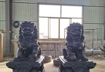 獅子雕塑擺件，動物擺件，景觀蹲獅雕塑選定