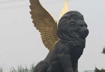金屬獅子雕塑通用，城市雕塑，大型飛獅雕塑指用