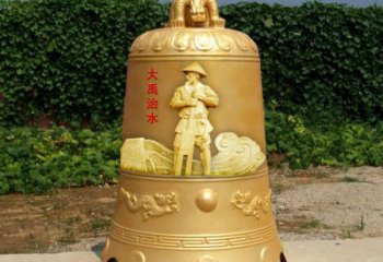 事業(yè)單位銅鐘雕塑-鑄銅景觀標(biāo)識