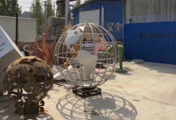 地球儀雕塑供應，城區小品，鏡面地球儀雕塑制造商