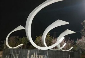 庭院帆船雕塑，鍍金歐式雕塑，噴漆形式