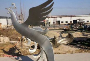 鳳凰雕塑精選，街頭藝術，公園不銹鋼鳳凰雕塑廠家
