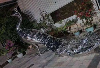 現代鳳凰雕塑展品，室外軟裝，不銹鋼鳳凰雕塑訂做廠家