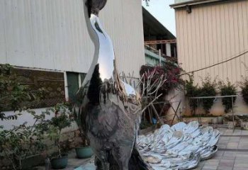 室外鳳凰雕塑展品，公園小品，不銹鋼鳳凰雕塑生產(chǎn)廠家